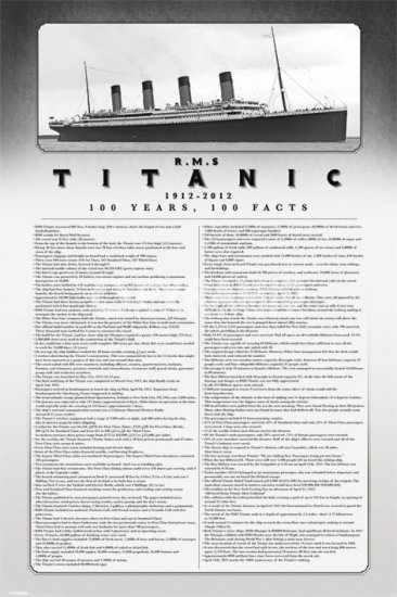 Titanic | 100 Years | 100 Facts | Poster