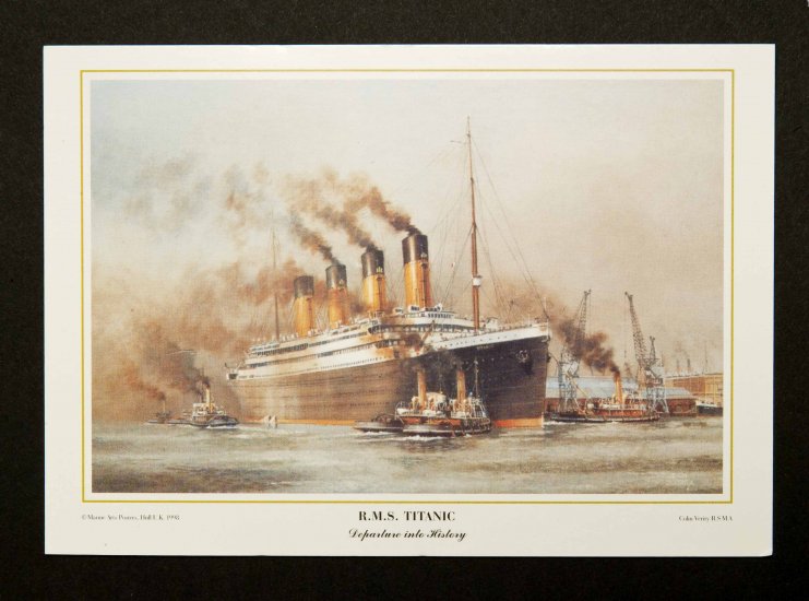 R.M.S. Titanic Departure into History Postcard