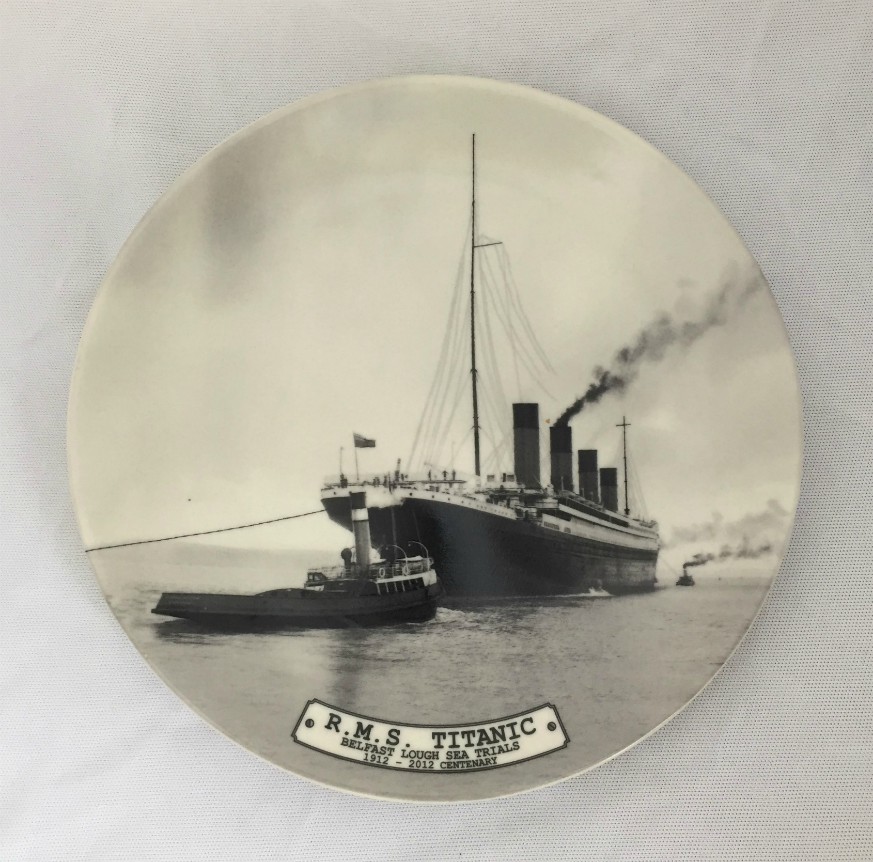 RMS Titanic Sea Trials Bone China Plate - 20 cm