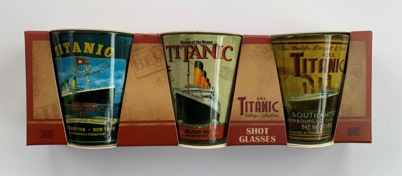 RMS Titanic Vintage Collection Pack of 3 Shot Glasses