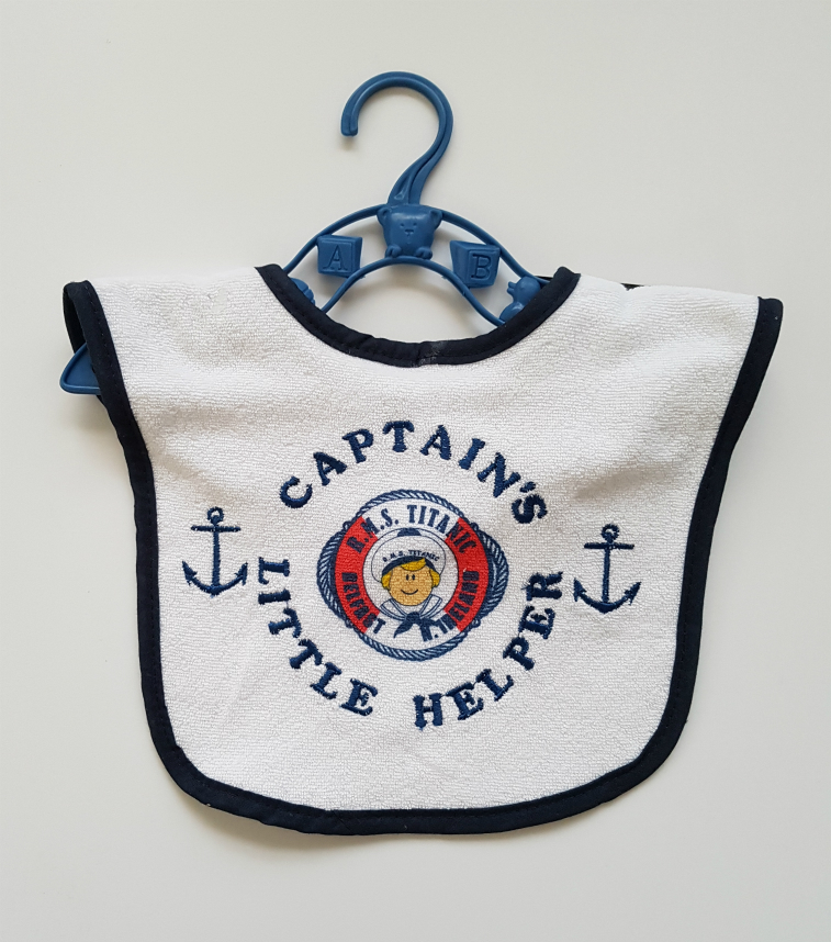 Titanic Captains Baby Bib - Blue