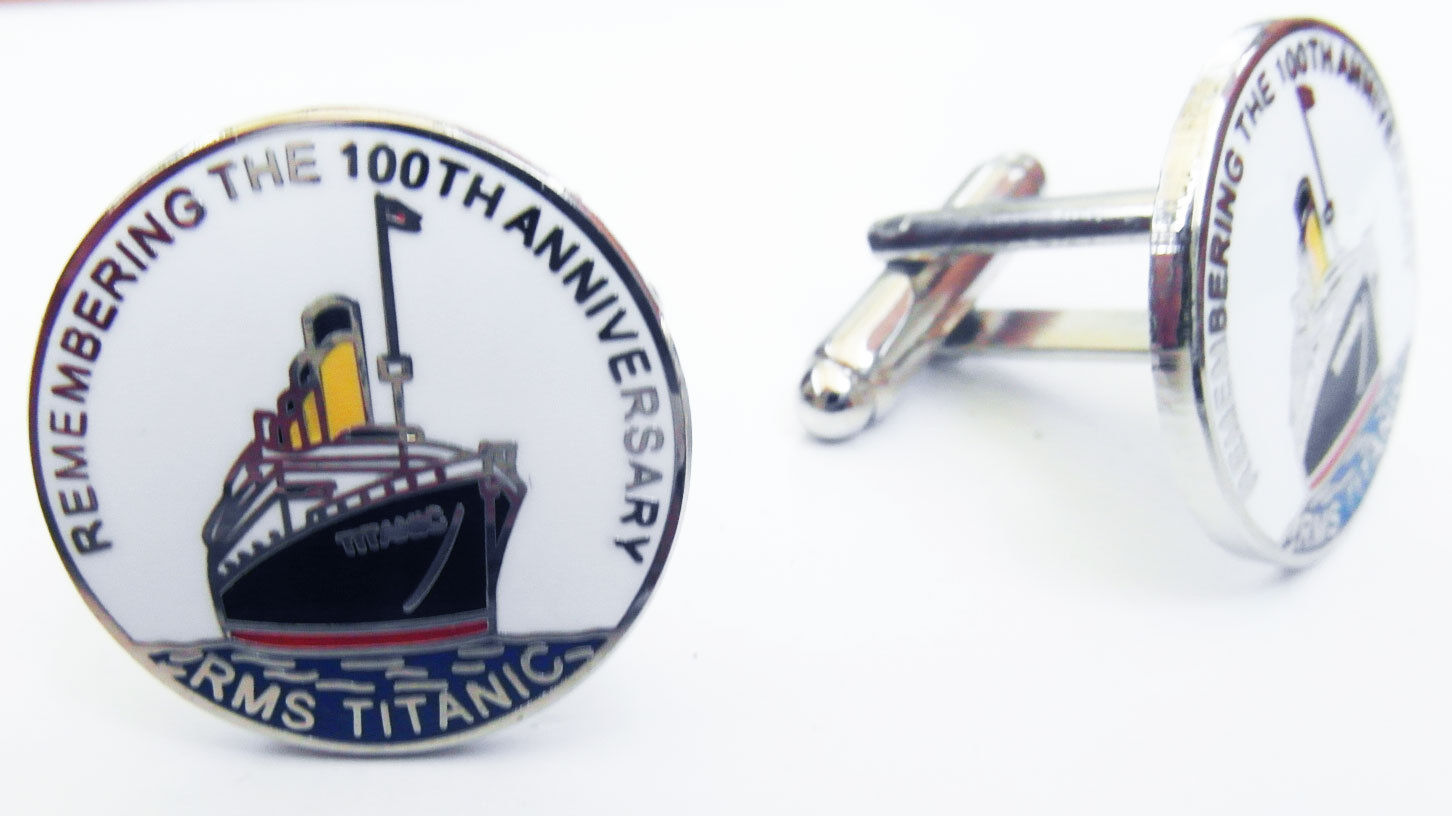 RMS Titanic 100th Anniversary Metal Cufflinks