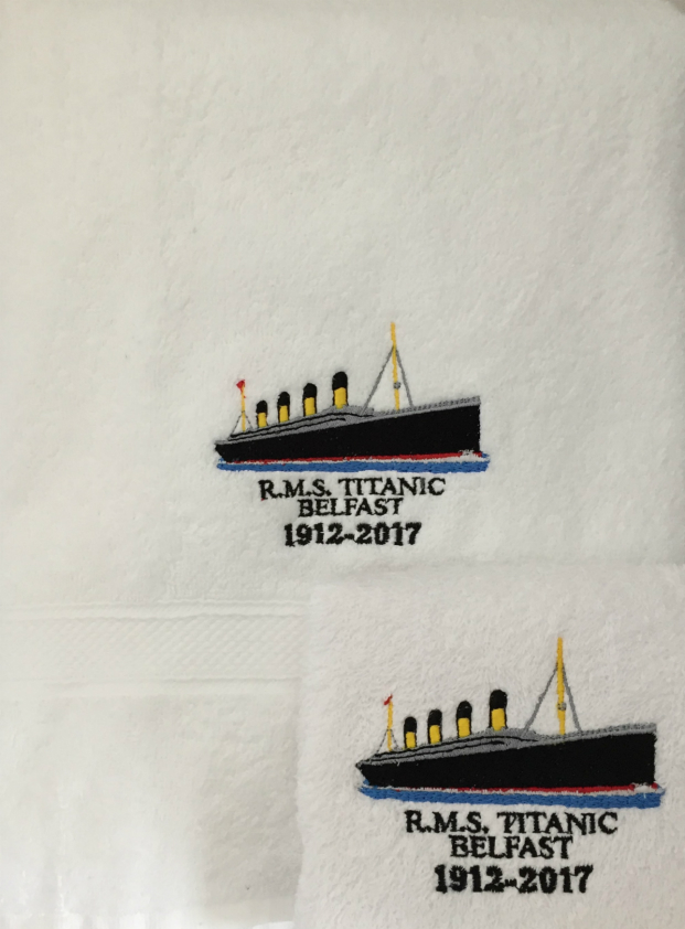 RMS Titanic Embroidered Towel Gift Set