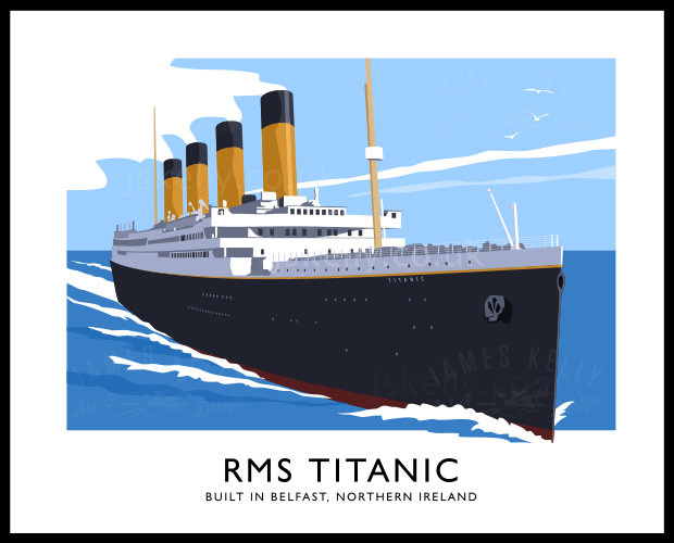 RMS Titanic Art A4 Print 50 x 40cm