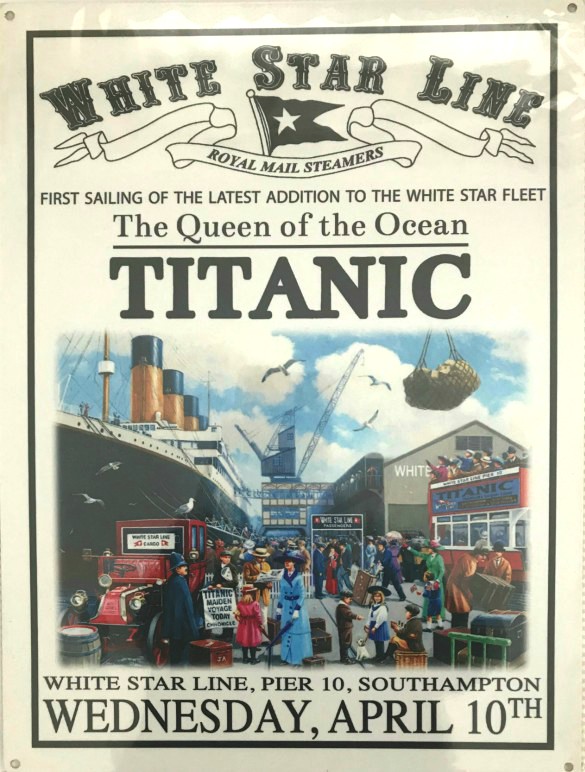 White Star Line Titanic Pier 10 Southampton Metal Sign